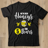 5th 5 year Wedding Anniversary Honeys Husband Wife Shirt - Nekotee