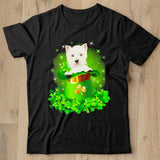 St. Patricks Day Shamrock Lucky Hat West Highland White Terrier Dogs Shirt - Nekotee