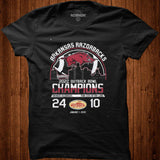 ARKANSAS RAZORBACKS 2022 OUTBACK BOWL CHAMPIONS Graphic Unisex T Shirt - Nekotee