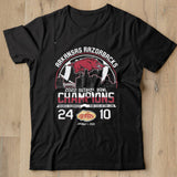 ARKANSAS RAZORBACKS 2022 OUTBACK BOWL CHAMPIONS Graphic Unisex T Shirt - Nekotee