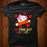 Axolotl On Twosday 2 22 22 2022 Walking Fish Salamander Shirt - Nekotee