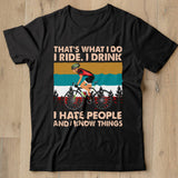 Bicycle thats what I do I ride I drink I hate people and I know things vintage shirt - Nekotee