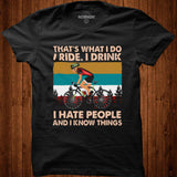 Bicycle thats what I do I ride I drink I hate people and I know things vintage shirt - Nekotee