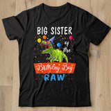 Big Sister Dinosaur Shirt Funny Cute Birthday Boy Family T Shirt - Nekotee