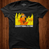 Dog Drinking Coffee Burning Everything Is Fine Shirt - Nekotee