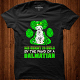 St Patricks Day My Heart Is Held By The Paws Of A Dalmatian Shirt - Nekotee