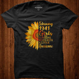 February 1941 Girl are sunshine mixed with a little hurricane T Shirt - Nekotee