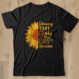 February 1941 Girl are sunshine mixed with a little hurricane T Shirt - Nekotee