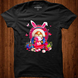 Gnome Hug Breast Cancer And Eggs Happy Easter Day Shirt - Nekotee