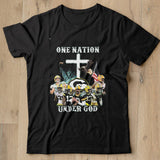 Green Bay Packers NFL One Nation Under God Graphic Unisex T Shirt - Nekotee