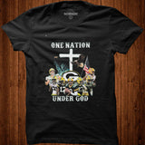 Green Bay Packers NFL One Nation Under God Graphic Unisex T Shirt - Nekotee