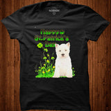 Happy St. Patricks Day Patrick Gold Grass West Highland White Terrier Dog Shirt - Nekotee