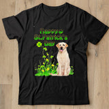 Happy St. Patricks Day Patrick Gold Grass Yellow Labrador Dog Shirt - Nekotee