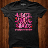 I Teach Sweet Hearts 2nd Grade Teacher Shirt - Nekotee