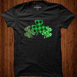 Plaid Shamrock Leopard Camouflage Funny St Patricks Day Gift T Shirt - Nekotee