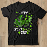 Kids Boy St Patricks Day Dinosaur Dino Saurus Irish Shamrock T Shirt Shirt - Nekotee