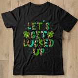 Leopard Let's Get Lucked Up Patrick's Day Clover Lucky Day T Shirt Shirt - Nekotee