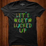 Leopard Let's Get Lucked Up Patrick's Day Clover Lucky Day T Shirt Shirt - Nekotee