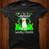 My Yellow Labrador Dog Is My Lucky Charm Patricks Day Shirt - Nekotee