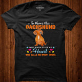 Official a Dog Kinda Stole My Heart So Theres This Red Dachshund Who Kinda Stole My Heart Who Calls Me Woof Mom Shirt - Nekotee