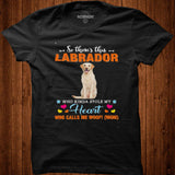Official a Dog Kinda Stole My Heart So Theres This Yellow Labrador Who Kinda Stole My Heart Who Calls Me Woof Mom Shirt - Nekotee