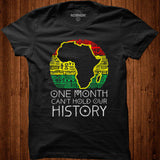 One Month Cant Hold Our History Pan African Black History T Shirt - Nekotee