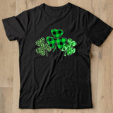 Plaid Shamrock Leopard Camouflage Funny St Patricks Day Gift T Shirt - Nekotee