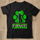 St Patricks Day My Heart Is Held By The Paws Of A Black Labrador Shirt - Nekotee