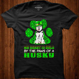 St Patricks Day My Heart Is Held By The Paws Of A Husky Shirt - Nekotee