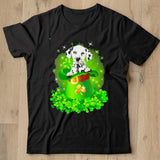 St. Patricks Day Shamrock Lucky Hat Dalmatian Dogs Shirt - Nekotee