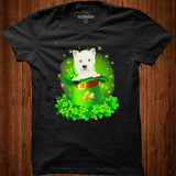 St. Patricks Day Shamrock Lucky Hat West Highland White Terrier Dogs Shirt - Nekotee