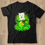 St. Patricks Day Shamrock Lucky Hat West Highland White Terrier Dogs Shirt - Nekotee