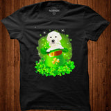 St. Patricks Day Shamrock Lucky Hat White Labrador Dogs Shirt - Nekotee