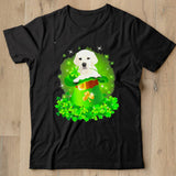 St. Patricks Day Shamrock Lucky Hat White Labrador Dogs Shirt - Nekotee
