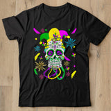 Sugar Skull Carnival Mask Jester Hat Mardi Gras T Shirt Shirt - Nekotee
