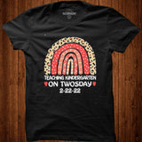 Teaching Kindergarten On Twosday 2 22 22 22nd February 2022 Shirt - Nekotee