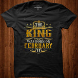 The King Was Born On February 11 Birthday Party Shirt - Nekotee