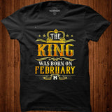 The King Was Born On February 8 Birthday Party Shirt - Nekotee