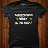 The Most Dangerous Virus Is The Media T shirt - Nekotee