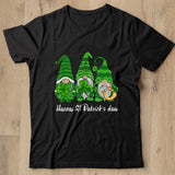 Three Gnomes Holding Shamrock Leopard Plaid St Patrick's Day T Shirt Shirt - Nekotee