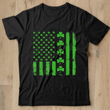 Vintage America n US A Flag, Shamrock Green Clover Boy Girl T Shirt Shirt - Nekotee