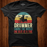 Womens Drummer Musical Instrument Musician Drumming Instrumentalist V Neck T Shirt Shirt - Nekotee