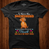 Official a Dog Kinda Stole My Heart So Theres This Red Dachshund Who Kinda Stole My Heart Who Calls Me Woof Mom Shirt - Nekotee