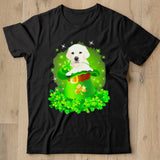 St. Patricks Day Shamrock Lucky Hat White Labrador Dogs Shirt - Nekotee