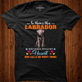 Official a Dog Kinda Stole My Heart So Theres This Silver Labrador Who Kinda Stole My Heart Who Calls Me Woof Mom Shirt - Nekotee