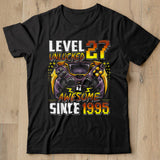Level 27 Unlocked Awesome Since 1995 27th Birthday Gaming Shirt - Nekotee
